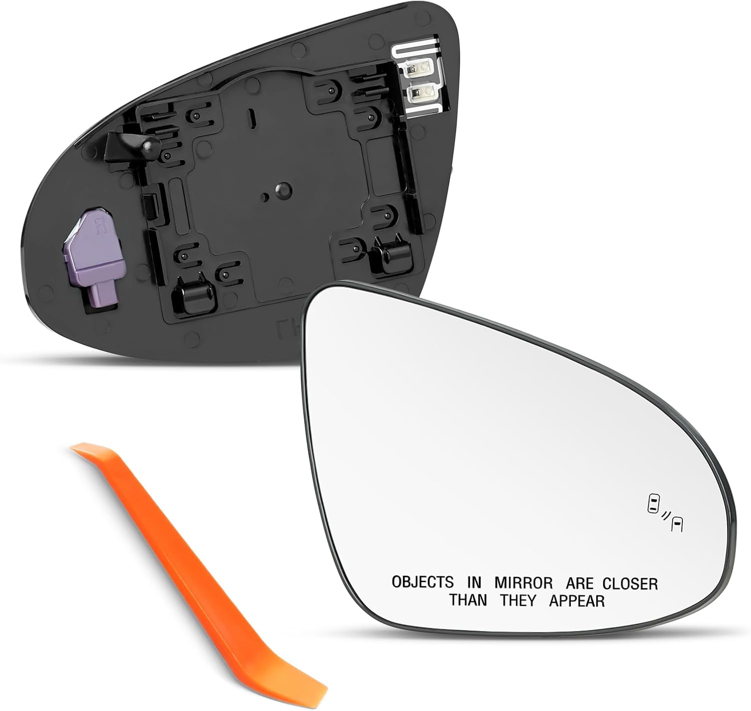 Compatible with Toyota Camry Passenger Side Mirror 2012 2013 2014 2015 2016 2017 - with Blind Spot System, Right Side Mirrors Replacement Glass, Power Heated