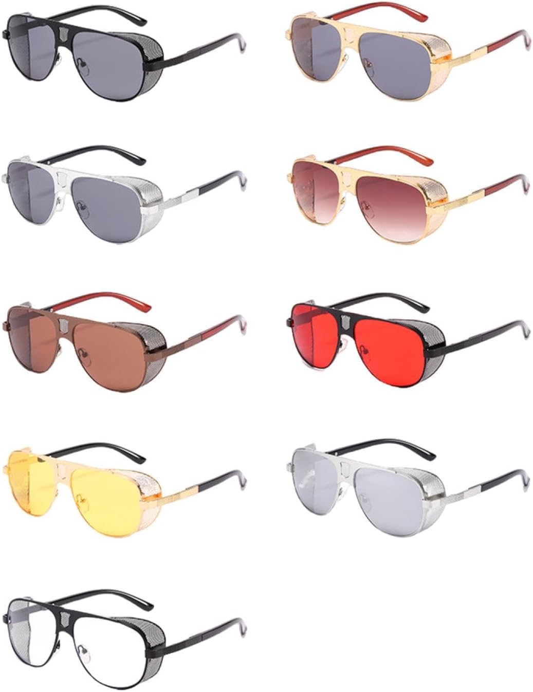 Sunglasses Men Fashion Metal Punk Sun Glasses Women Luxury Retro Steampunk Eyewear