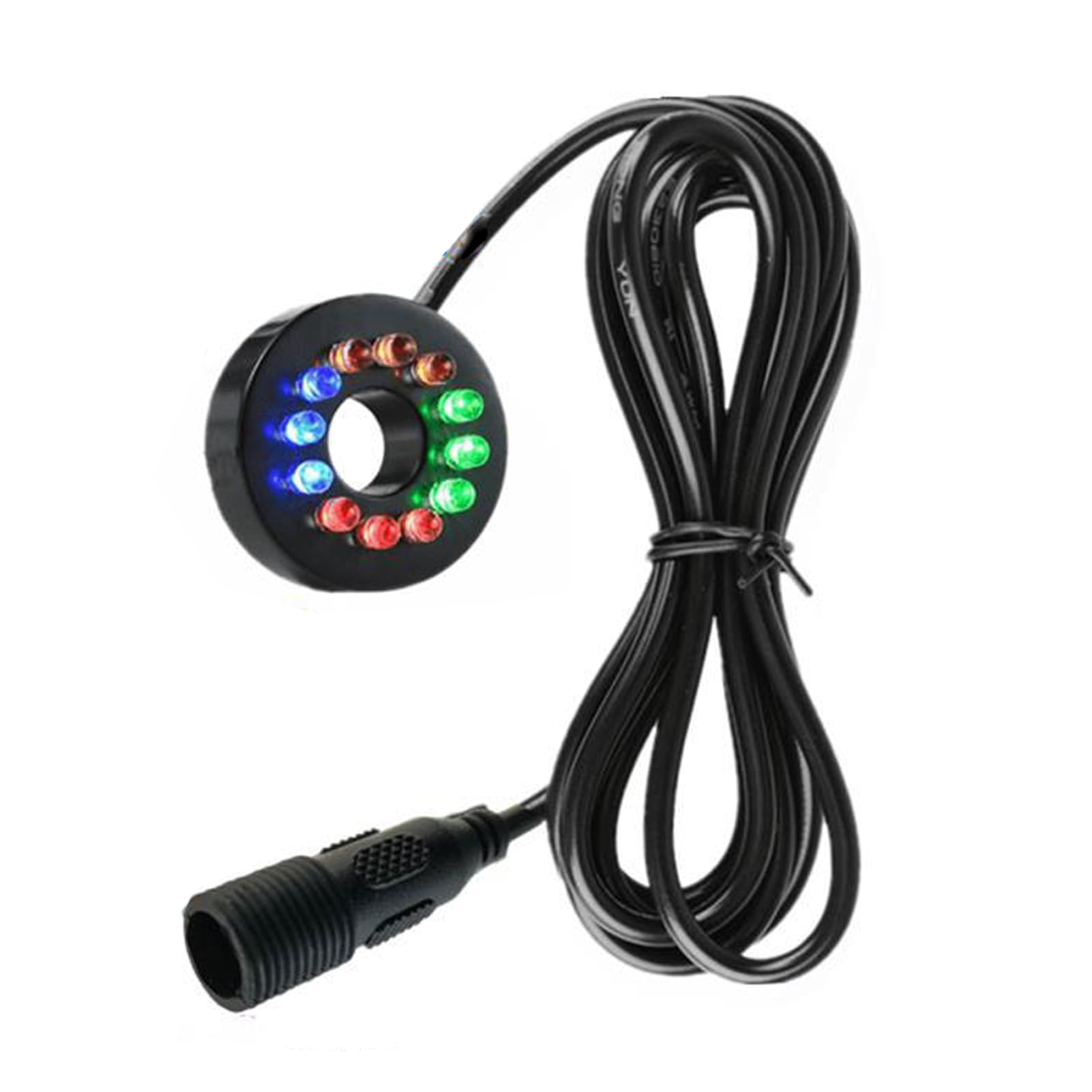 budiniao RGB LED Female Connector Pond Light Tank Rack LED Light Pond Light Waterproof Fountain Light Stunning Display Rack, Multicolor 12LED