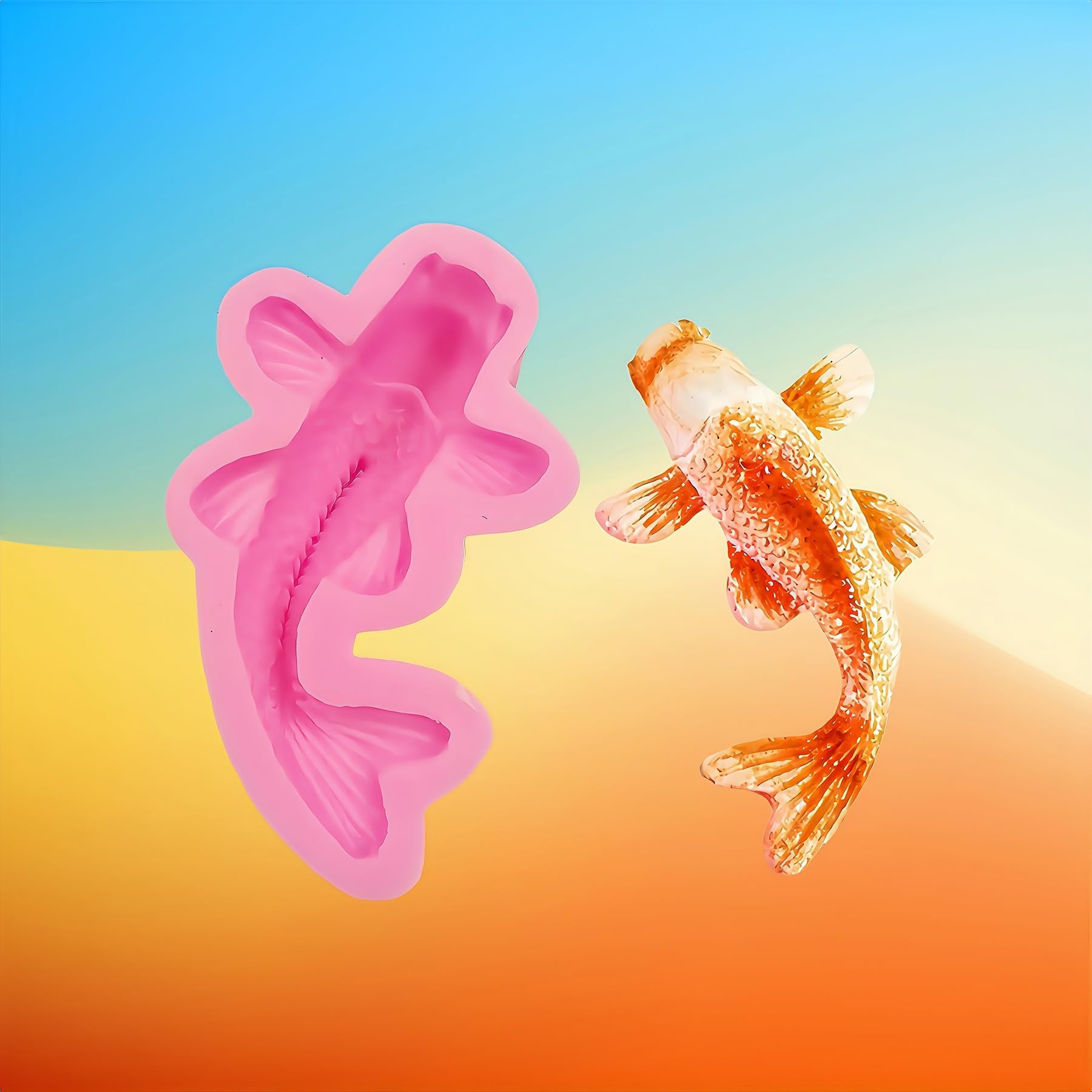 Generic Silicone Koi Fish Candy Molds for Chocolate, Gummy, Candy, Ice Creams, Desserts, Butters, Gumdrop, Mints, Cake, Ice Cubes, Cake Decorating