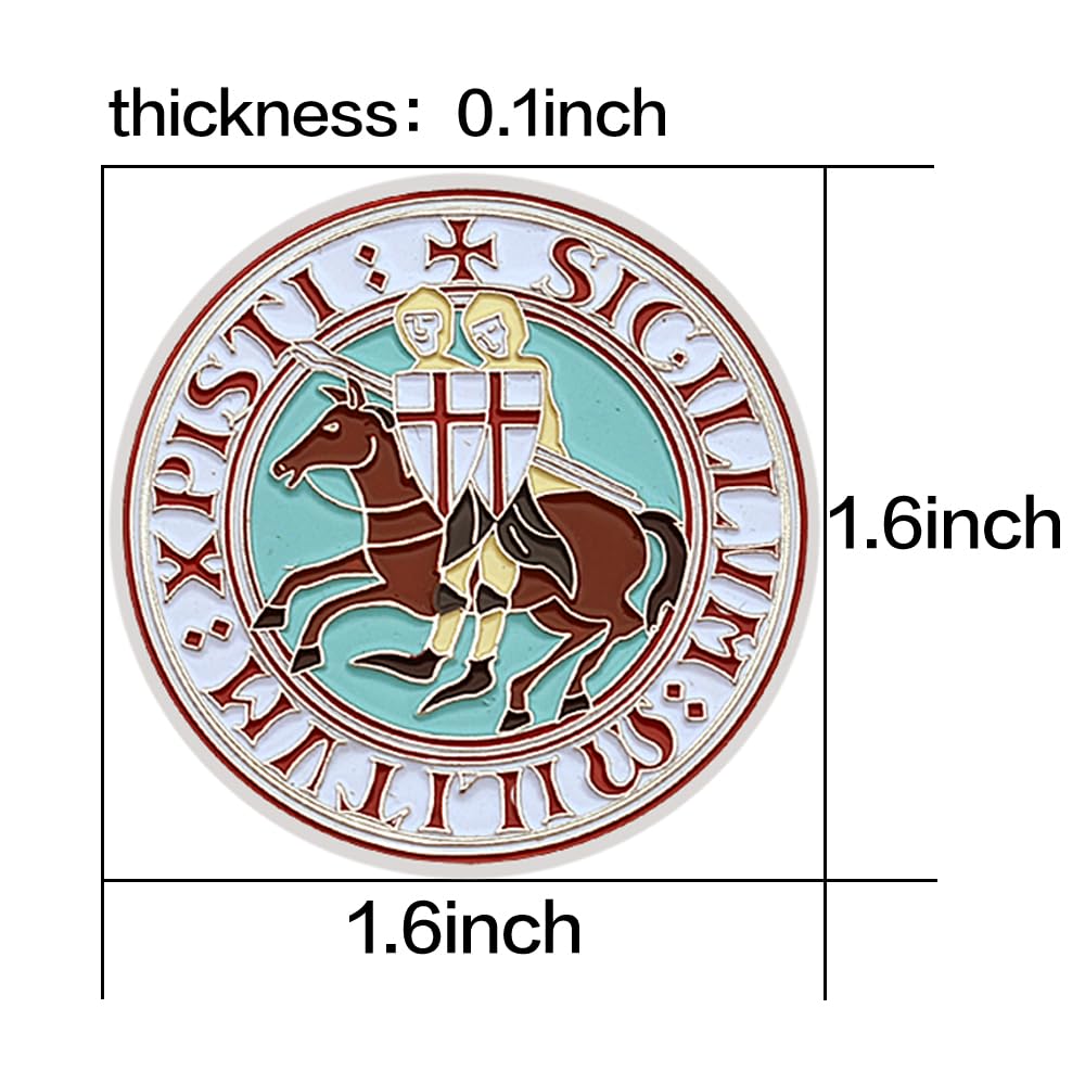 Knights Templar Challenge - Moneta commemorativa da collezione con medaglione in metallo