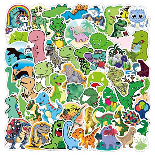50pcs Cute Cartoon Dinosaur Stickers DIY Phone Laptop Luggage Cup Skateboard waterproof Stationery Sticker Classic Decal Cover
