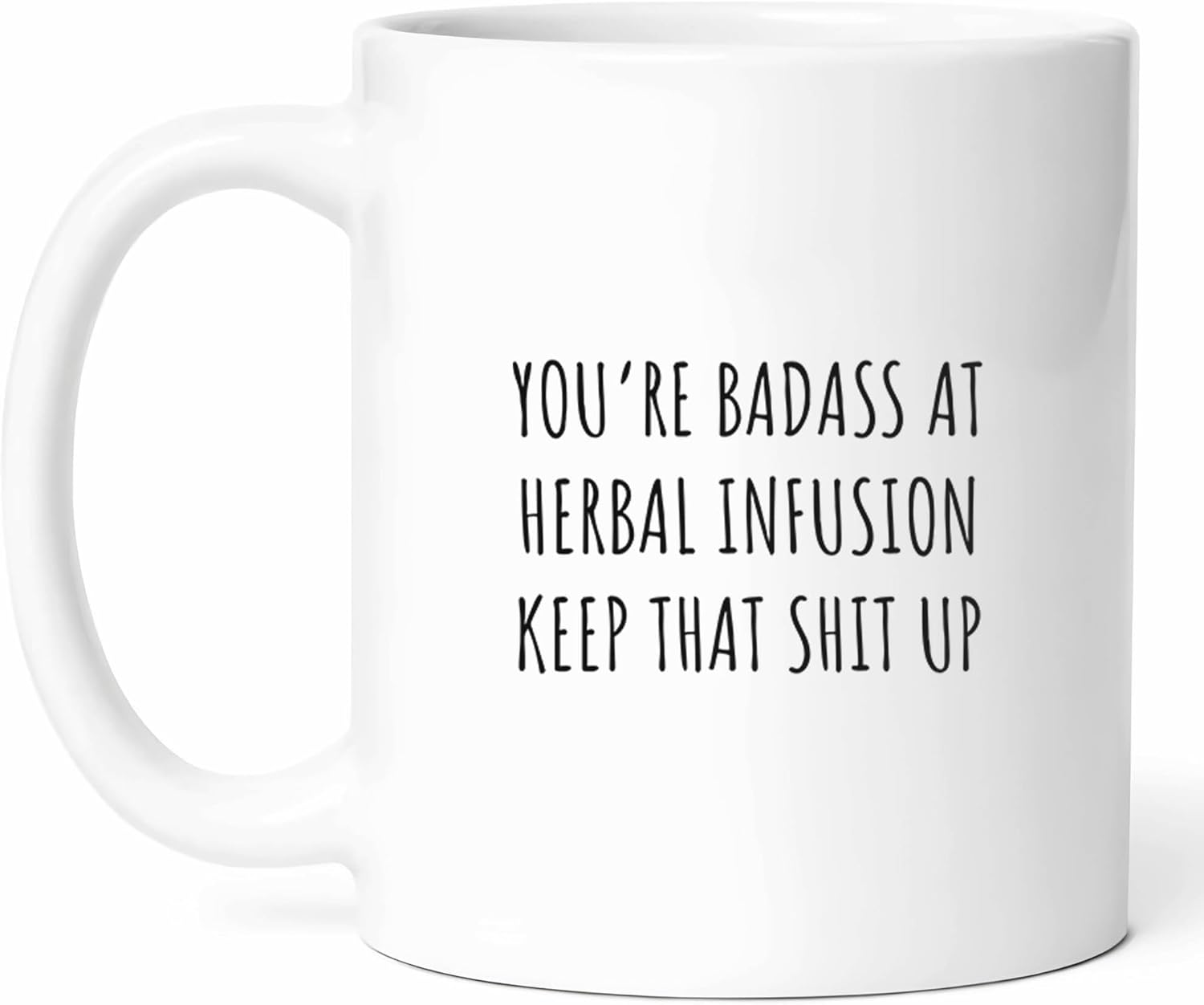 Badass At Herbal Infusion Mug – Tea Blending Expert Coffee Cup – Wellness Enthusiast Funny Gift From Friends – Brew Mugs – Herbalist Cups – 11 Oz Ceramic Gifts For Lovers, Birthday, Him, Her