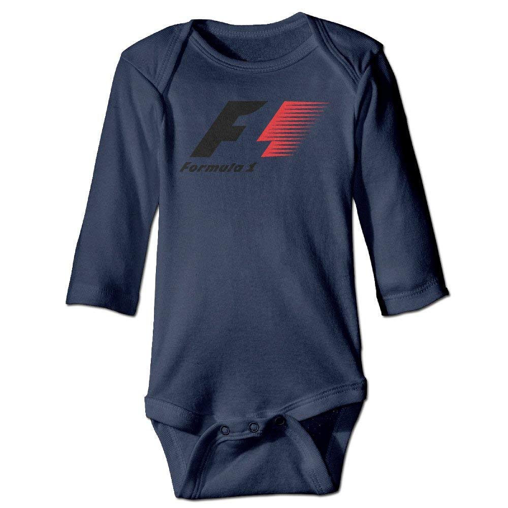 SADODER Fengziya Baby F1 Racing Formula 1 Baby Long Sleeve Bodysuit 6-12 Month Navy