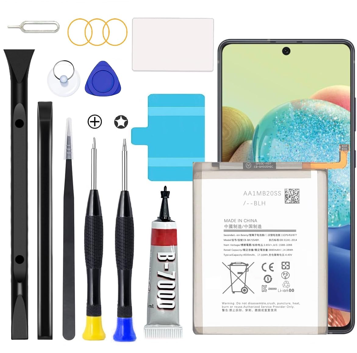 Galaxy A71 5G Battery,Upgraded Battery for Samsung Galaxy A71 5G SM-A716U with Full Remove Repair Tool Kit