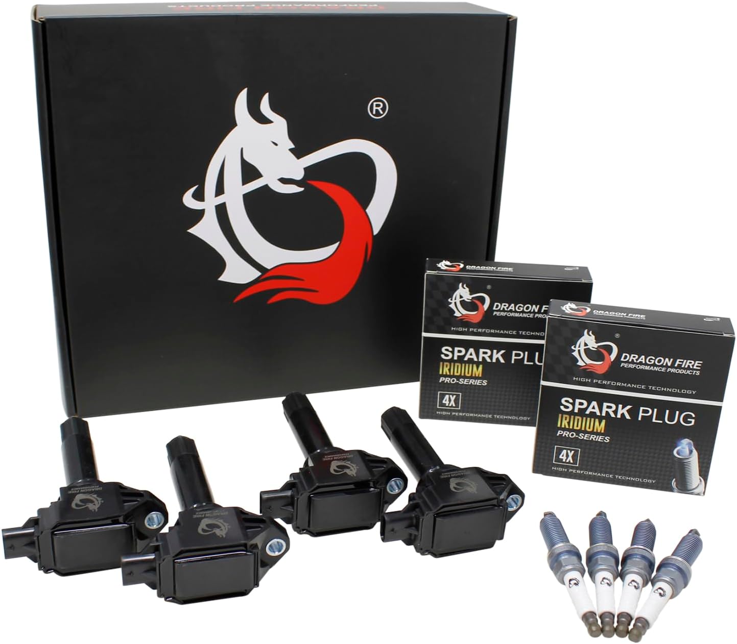 AIP Electronics Dragon FIRE Performance Power Pack Ignition Coils & Iridium Spark Plugs Compatible with 2013-2016 Subaru Forester, Impreza, Legacy, Outback, XV Crosstrek 2.0L 2.5L H4 OEM Fit Kit-1606