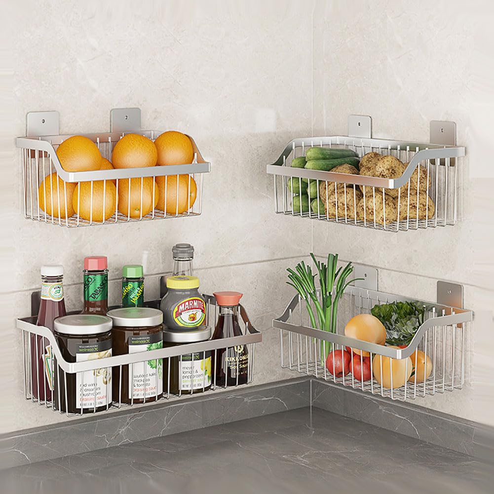 Corbeille à fruits pour cuisine, panier de rangement empilable à 2 niveaux pour oignons et pommes de terre, paniers creux en maille d'acier au carbone pour comptoir de cuisine, garde-manger, bol à