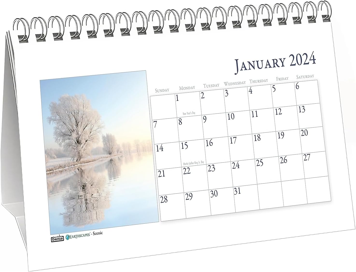 House of Doolittle 2024 Monthly Desktop Tent Calendar, Scenic, 8.5 x 4.5 Inches, January - December (HOD3649-24)