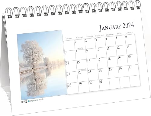 House of Doolittle Calendario mensual de tienda de campaña de escritorio 2024, escénico, 8.5 x 4.5 pulgadas, enero a diciembre (HOD3649-24)