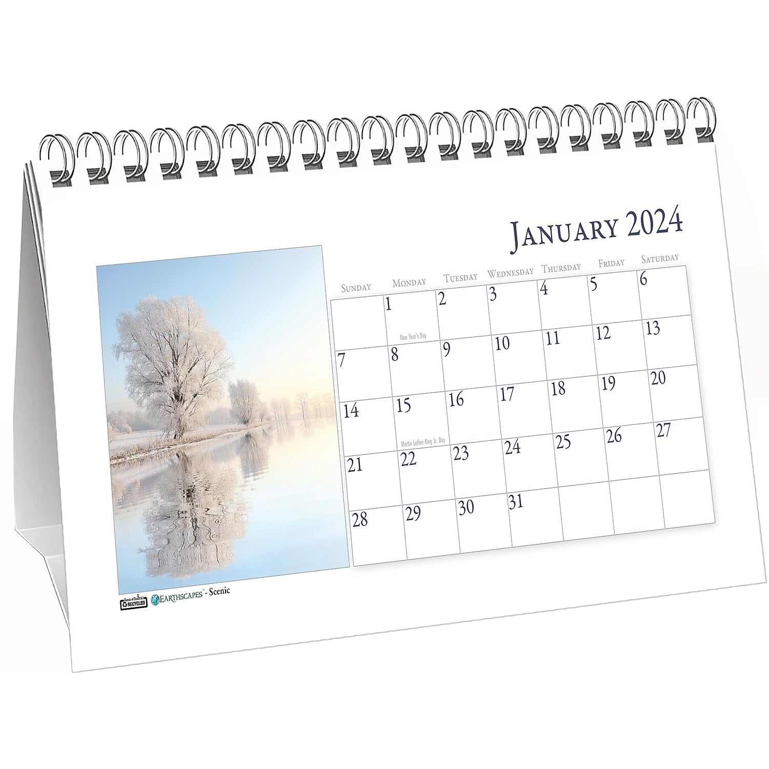 House of Doolittle Monatskalender 2024, Scenic, 21,6 x 11,4 cm, Januar – Dezember (HOD3649-24)