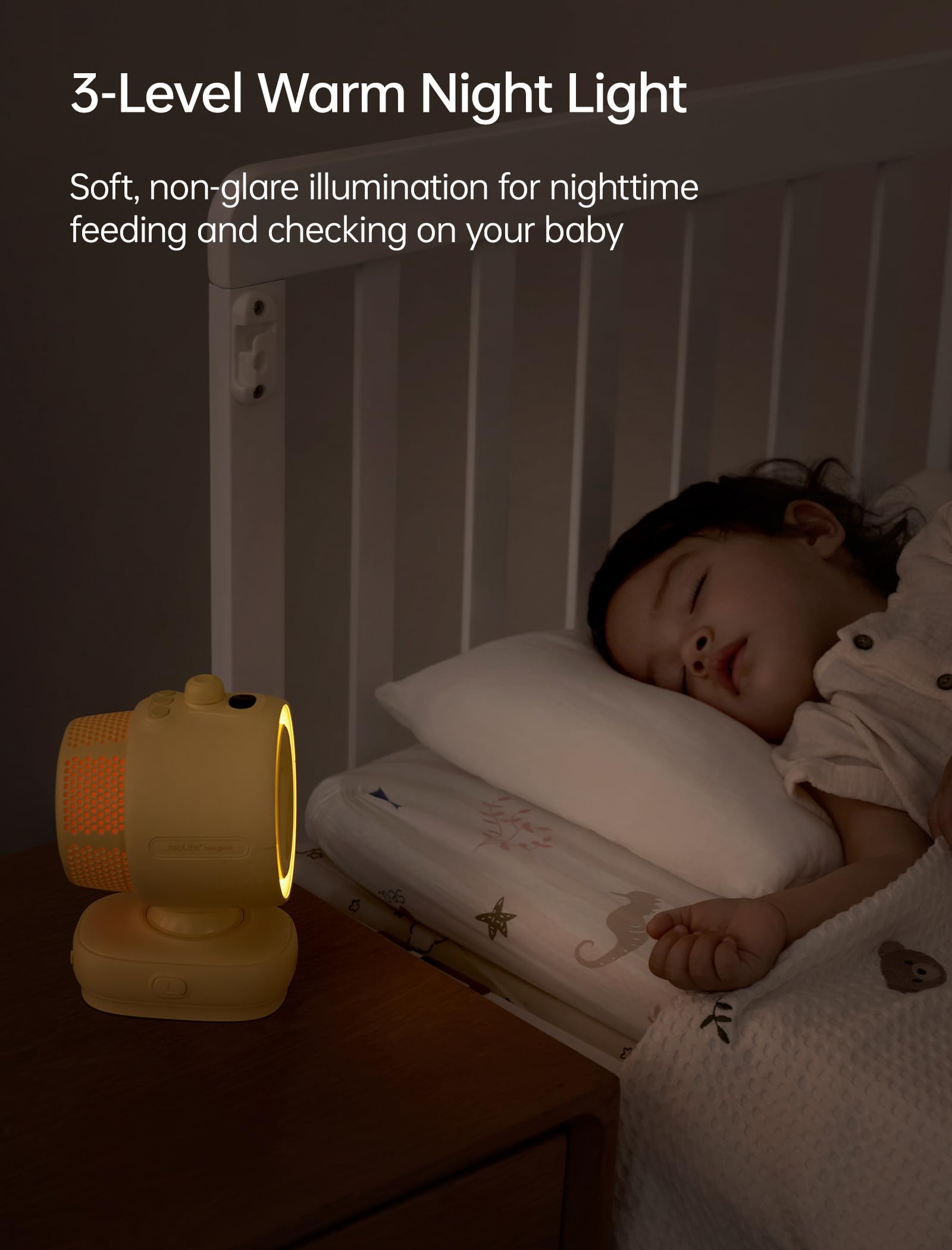 JISULIFE Ventilatore per passeggino 2026, l'aiuto fantastico per i bambini: oscillazione automatica a 120° con 100 livelli, durata della batteria super lunga 21H, portatile, per lettino, passeggino e
