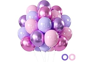 Pink and Purple Party Balloons - Vibrant Latex Decorations for Cheerful Celebrations