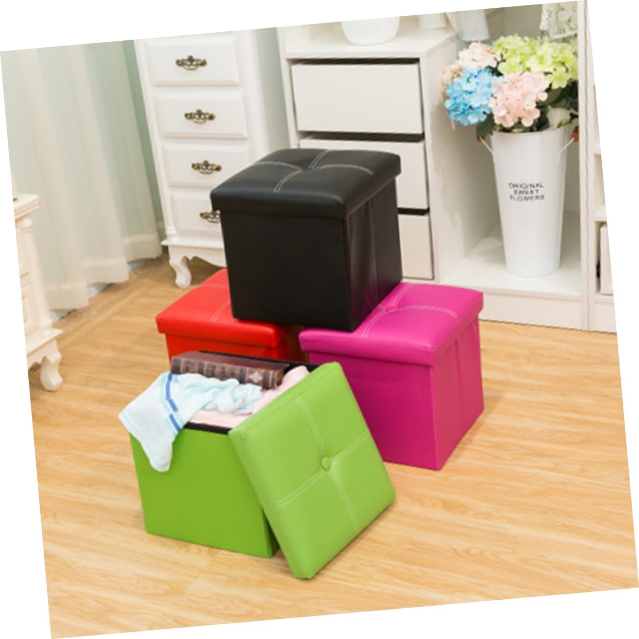 Unomor Folding Storage Box Cube Basket Organizer Toy Book Storage for Boys and Girls Home Travel