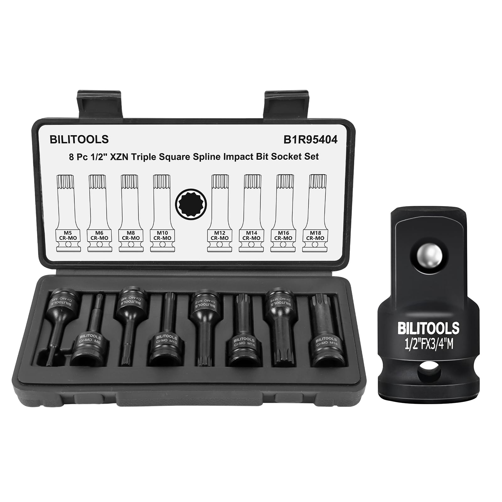 ●CHUNK Amazon.com: 8-Piece Impact XZN Triple Square Spline Bit