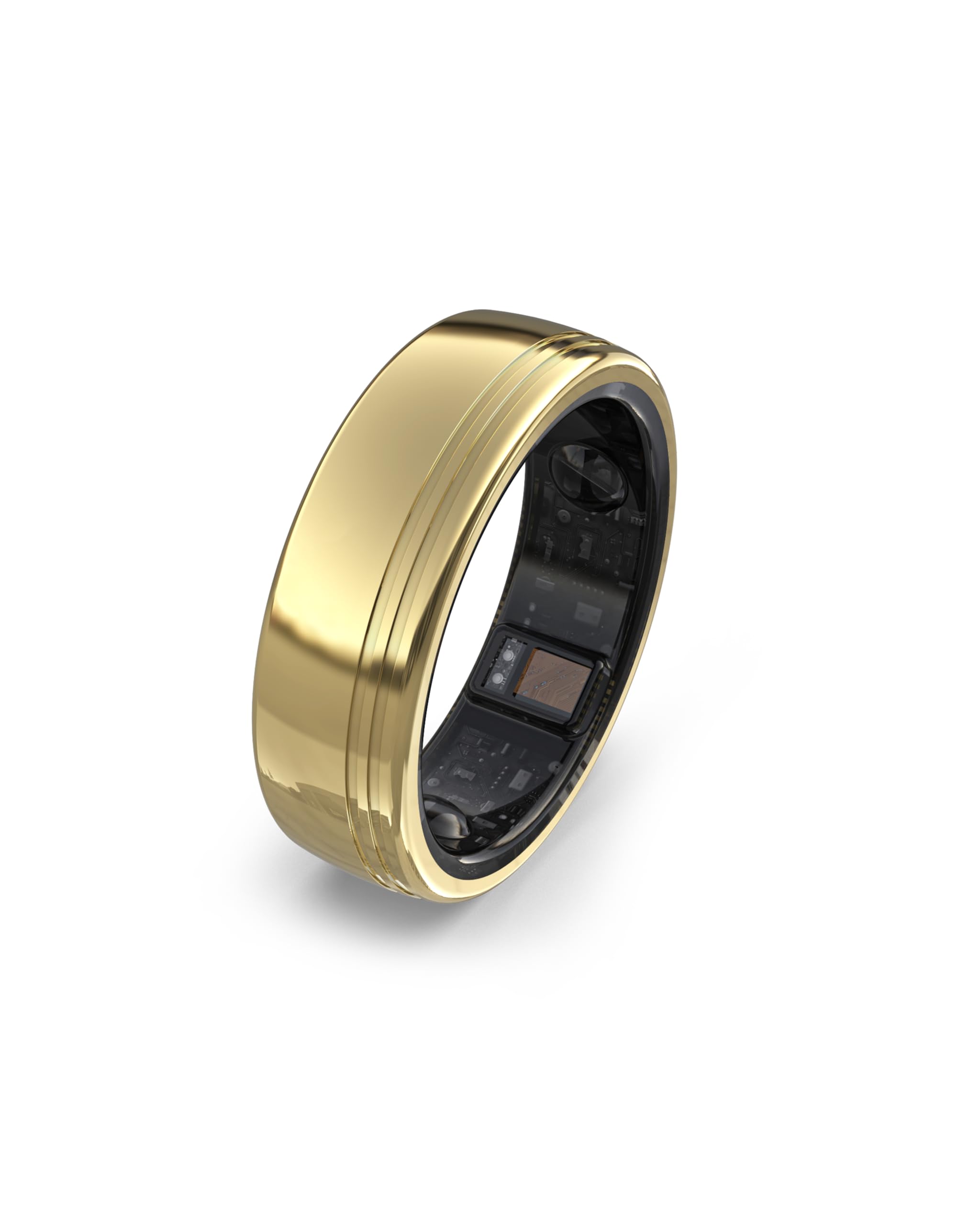 aabo Ring Plus Smart Health Ring | AI Coach | Blood Pressure, Sleep HRV, HR, SPO₂, Stress Tracker | 38+ Health Metrics | Remote Monitoring | 30-Day Battery with Charging Case (Glittering Gold 11)-picture-24
