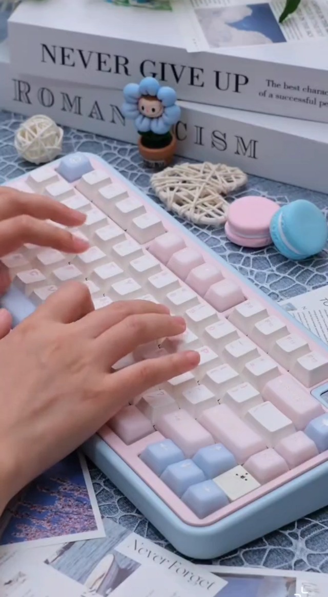 Amazon.com: Sumgsn 164 Keys Translucent Pink Double Shot PBT