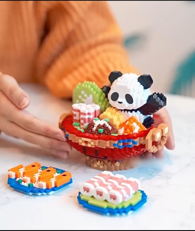 Amazon.com: QMEAKMONY Mini Building Blocks Panda Sets Cute Micro