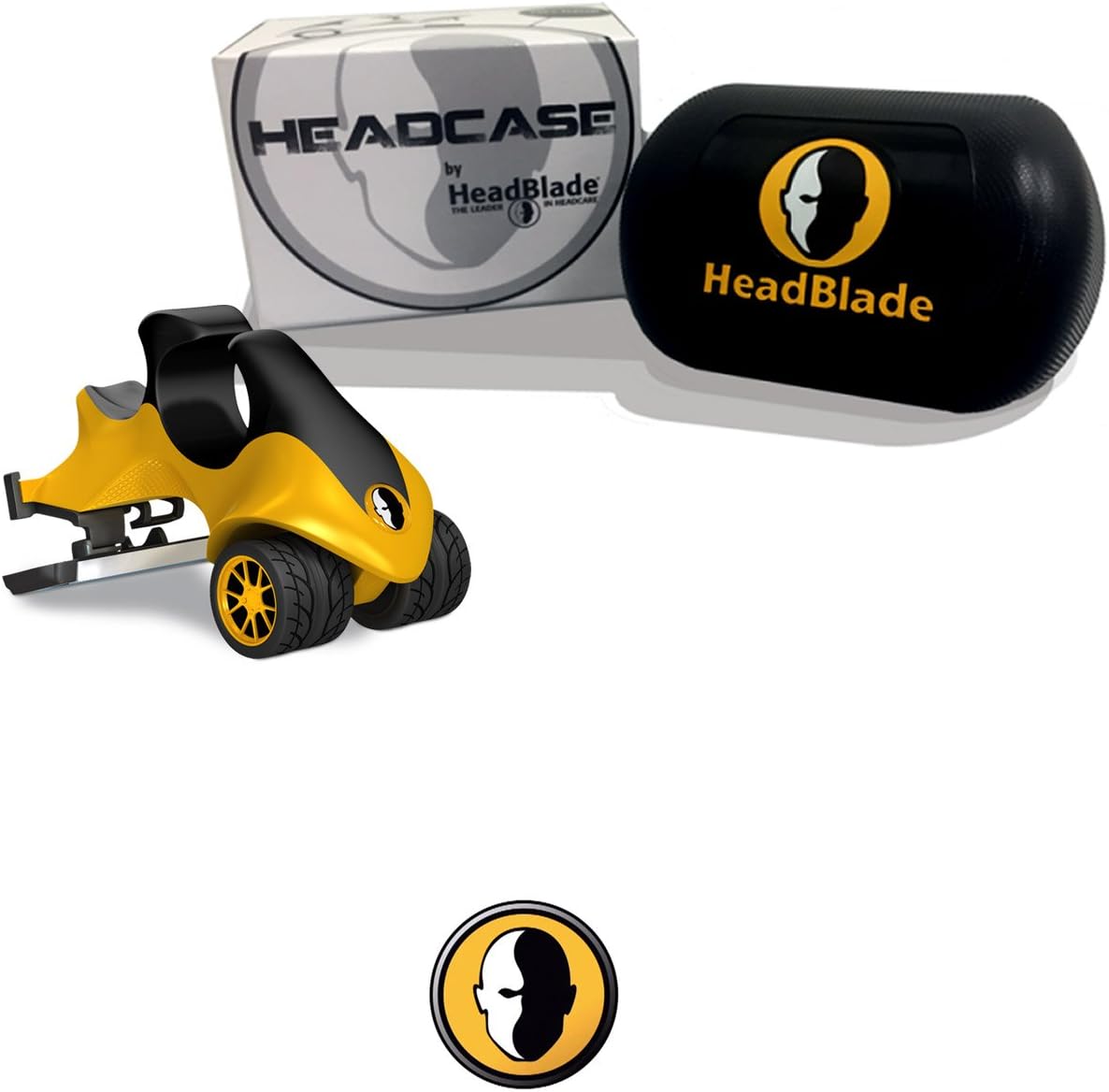 HeadBlade ATX Headshaver with HeadCase - Rigid Body with Multiblade Design and Non Slip Rubber Ring for Easy Reach, Close Shave