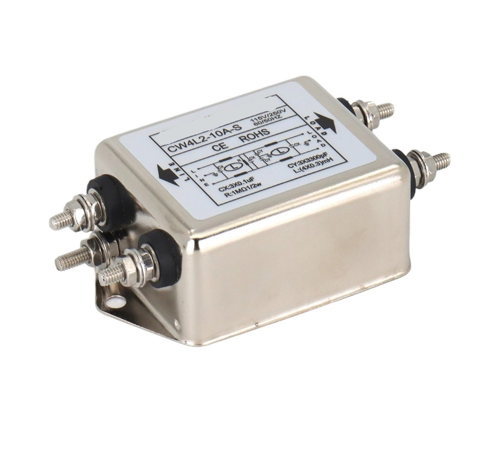 MBPAIHOP Power Filter CW4L2-10A-T/S CW4L2-20A-T/S Single Phase AC 115V / 250V 20A 50/60HZ(CW4L2-S,20A)
