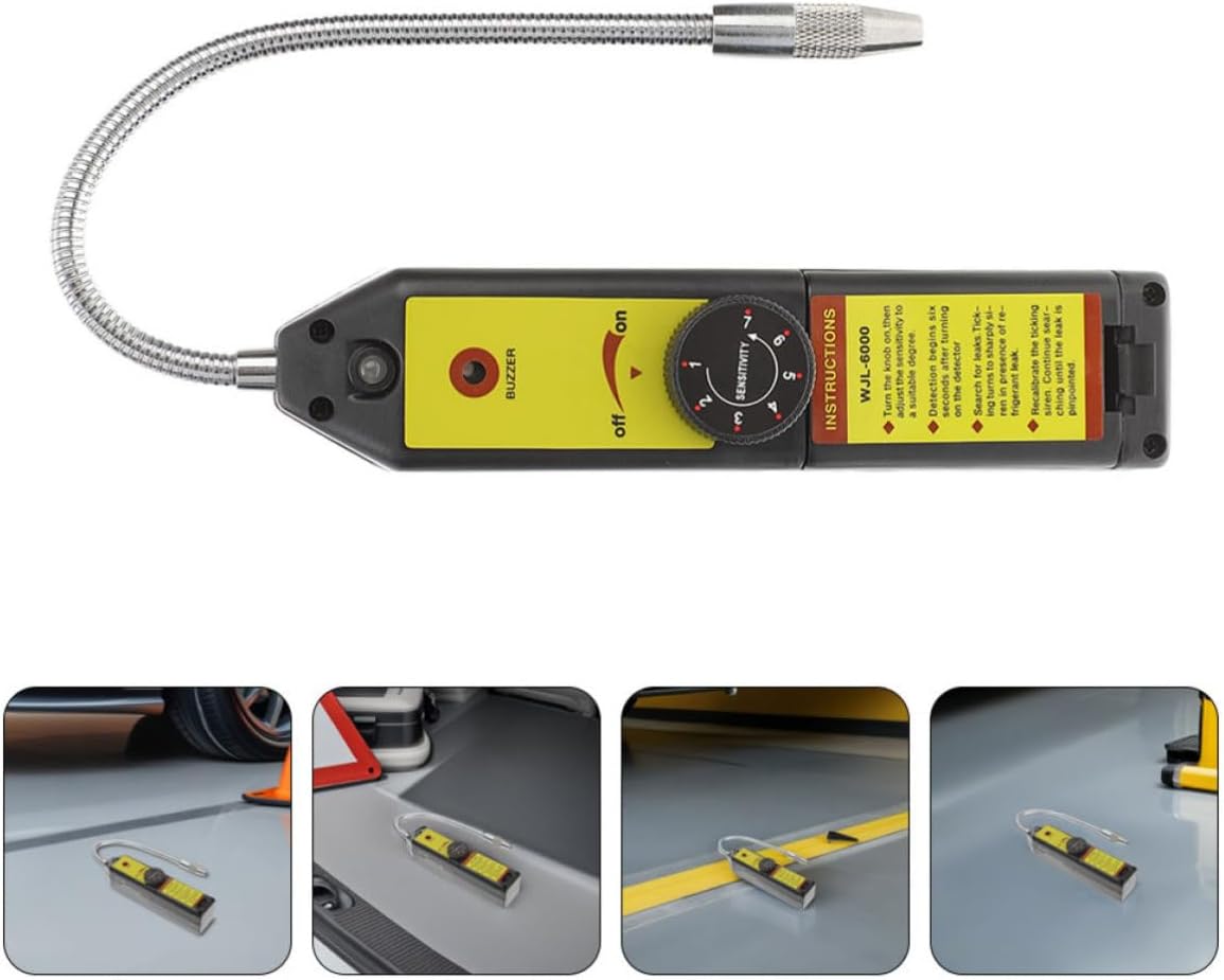 Hemobllo Portable Electrical Car Halogen Automotive HVAC for Leak Detector with Wide Compatibility and Easy Operation, Abs Material Tester Repair Systems for Workshop and Mobile Services