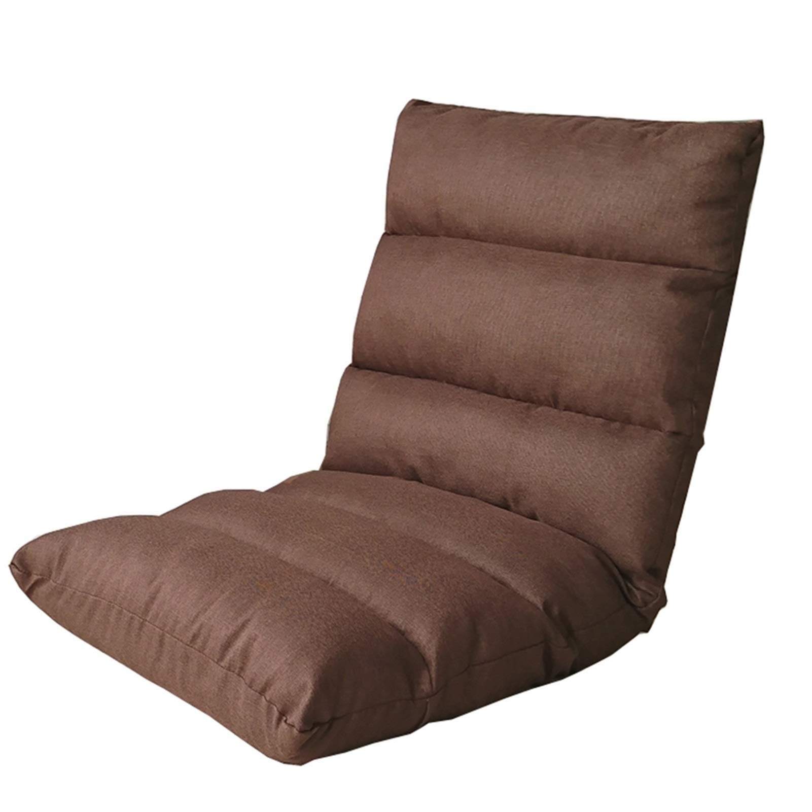 Sillón Reclinable Plegable Ajuste de 6 velocidades Sofá pequeño Individual Fácil de Quitar y Lavar Silla de computadora Sillon Relax (Color : Brown)