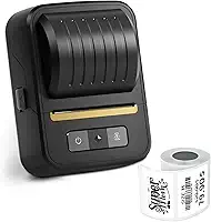 Máquina de etiquetar com fita, máquina de etiquetas Bluetooth, impressora térmica portátil de 5 cm para pequenas empresas, código de barras, endereço, logotipo, roupas, impressora de adesivos