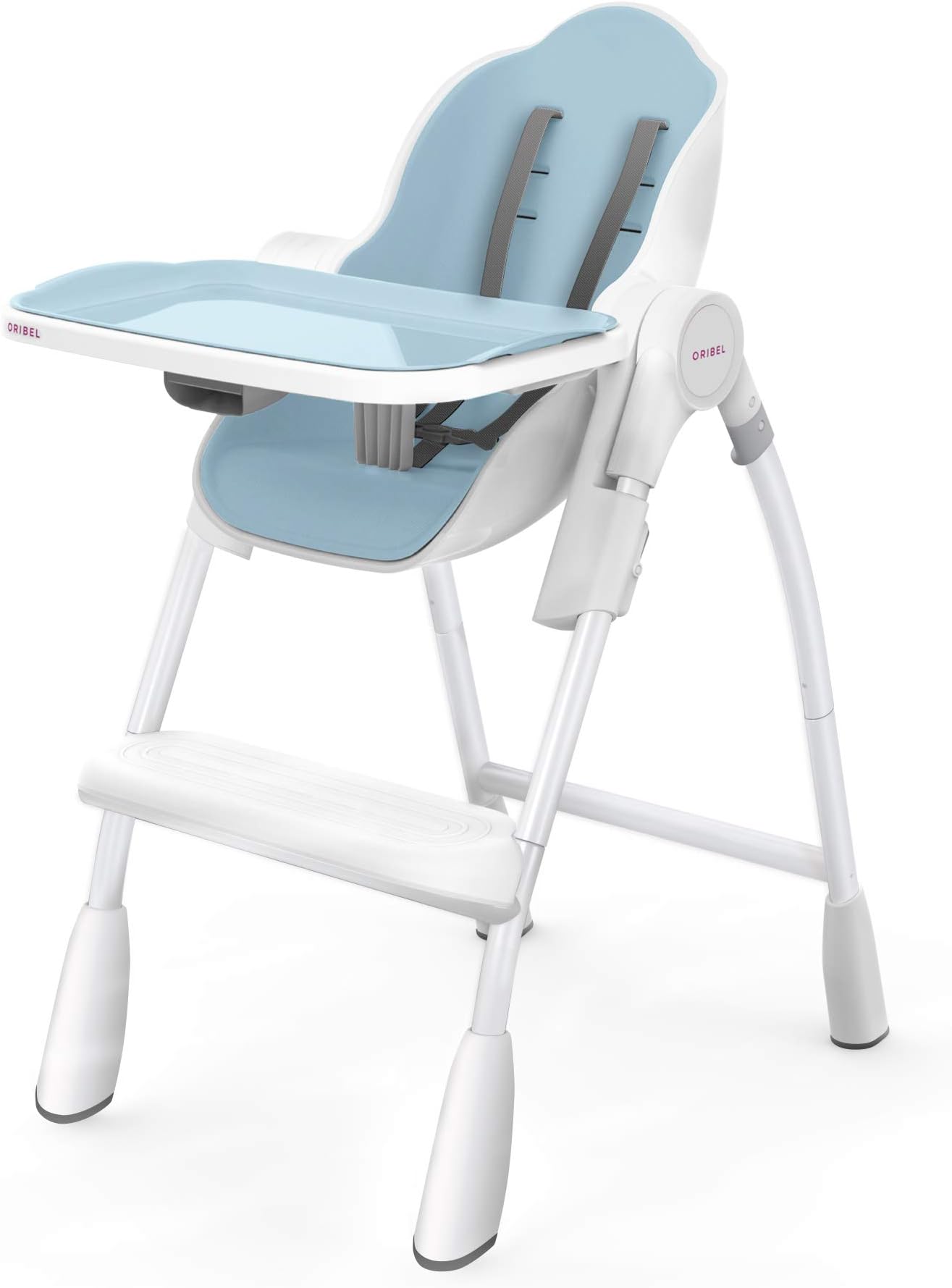 Oribel Cocoon Reclining Multi-Stage Hi-Low Highchair, Blue