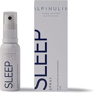 ALPINULIN SLEEP AND RELAX SPRAY 30 ml vegan – Melatonin Einschlafspray mit 1mg pro Dosis, trägt dazu bei die Einschlafzeit zu verkürzen, ideal bei Jetlag auf Reisen