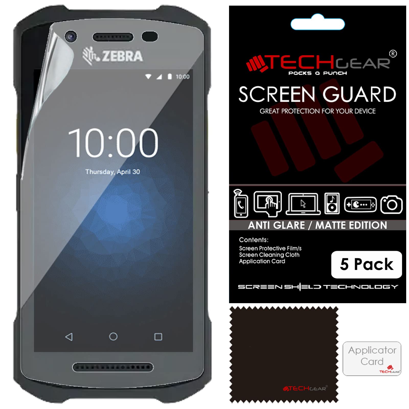 TECHGEAR [5 Pack] MATTE Screen Protectors Compatible for Zebra TC21 / TC26 Touch Computer Barcode Scanner, ANTI GLARE/MATTE LCD Screen Protectors Cover Guards