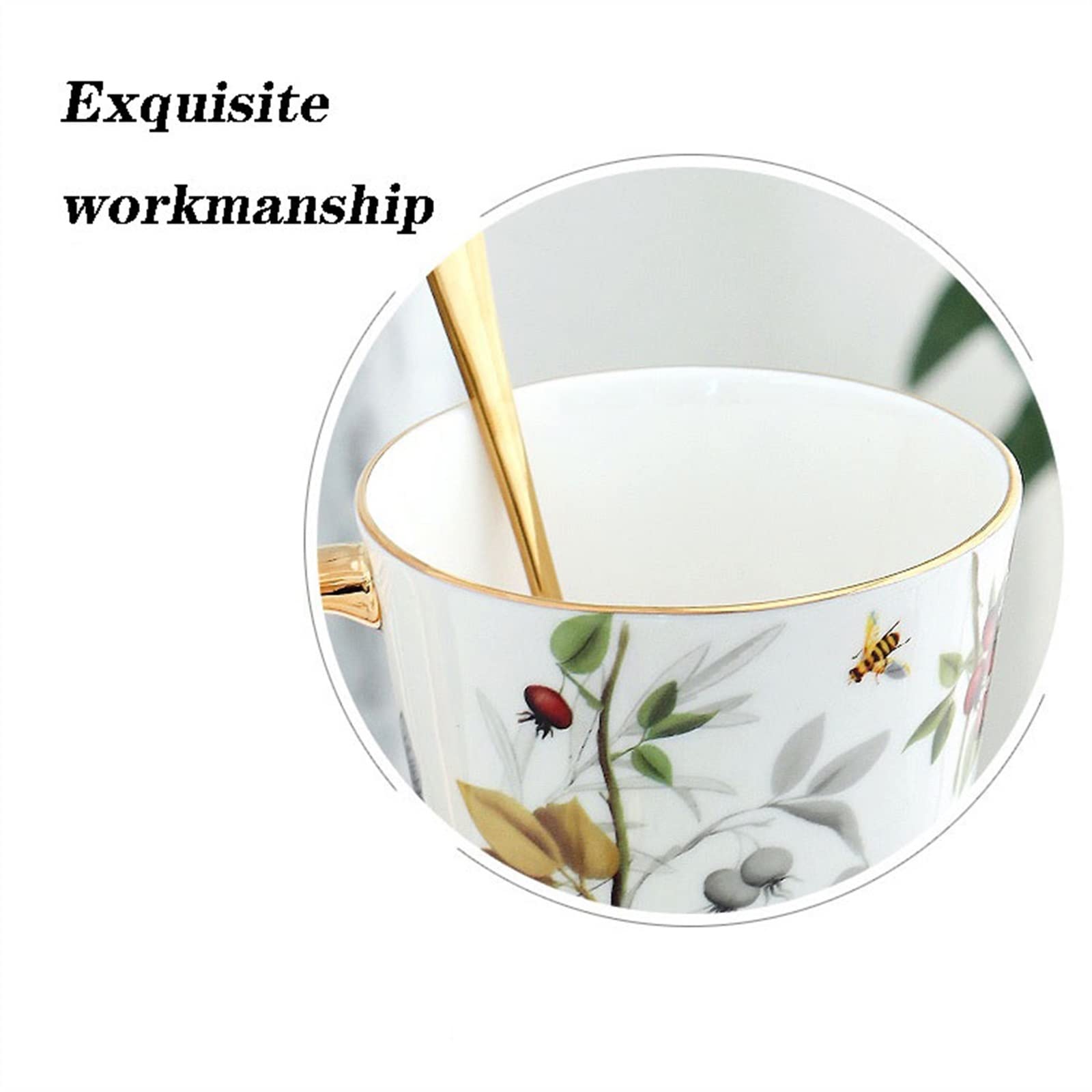 Ceramiczny kubek do kawy 300ML kreatywny ręcznie malowany kubek do picia kubek z porcelany kostnej biuro strona główna duża pojemność śniadanie kubek do mleka (B)
