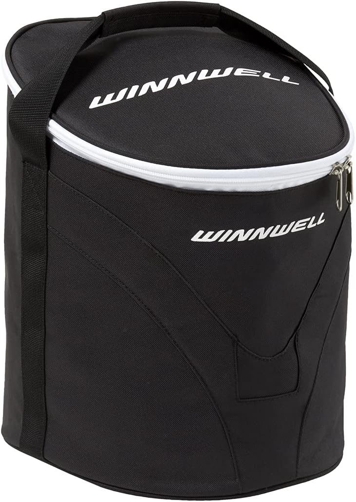 Winnwell Hockey Puck Bag - Holds 50+ Pucks, Heavy-Duty Zippers & Wide Straps - Training Equipment Bag for Coaches & Players