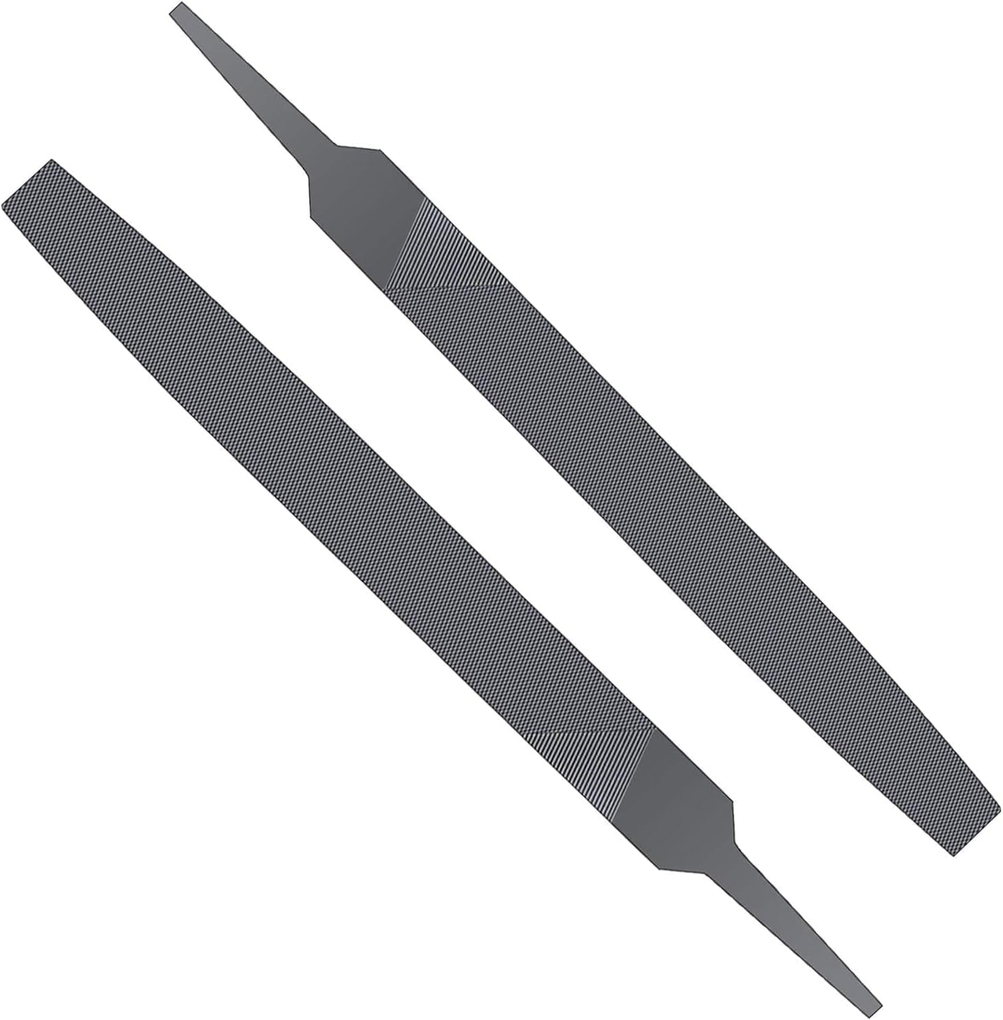 6-inch Flat Medium Cut File Double Cut Teeth High Hardened Steel Hand File Without Handle Suitable for Shaping Wood, Metal, Plastic
