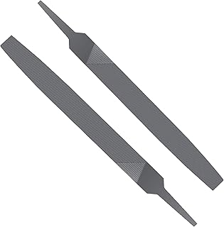 2P 6-inch Flat Medium Cut File Double Cut Teeth High Hardened Steel Hand File Without Handle Suitable for Shaping Wood, Metal, Plastic