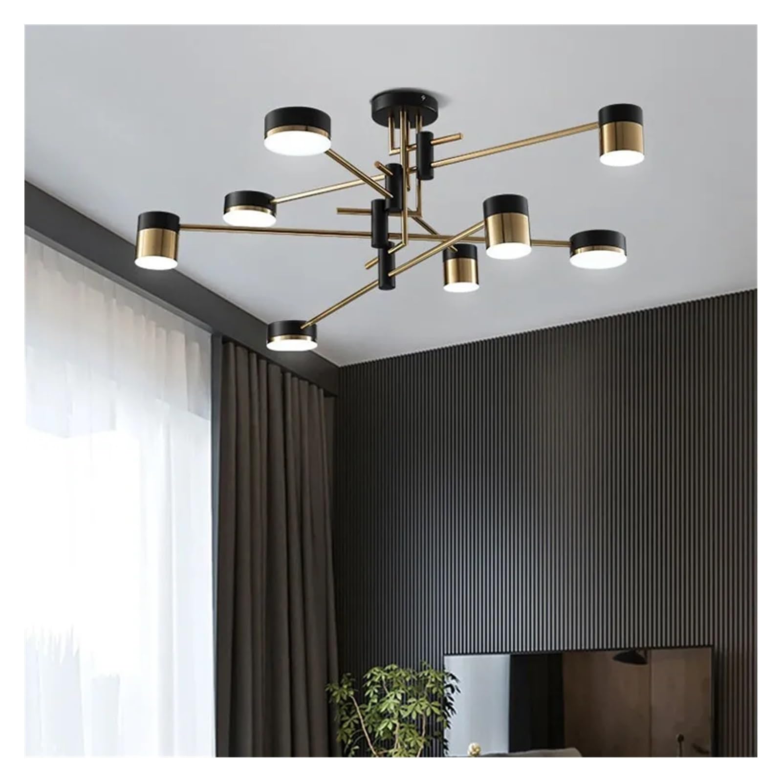 Lustre LED Nordique éclairage moderne minimaliste en métal à intensité variable
