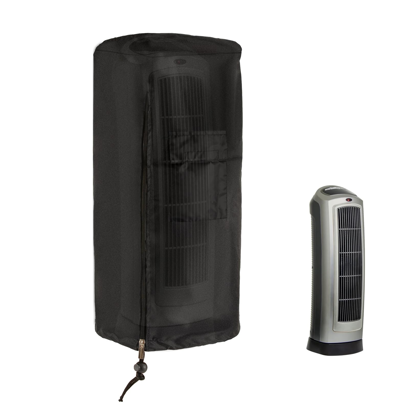 Electric Space Heater Cover for Lasko,Patio Heater Covers Waterproof Windproof Dustproof Anti-UV Heavy Duty 23"H Smart Portable Electric Heater Dust Cover with Zipper for Indoor Outside Room Use