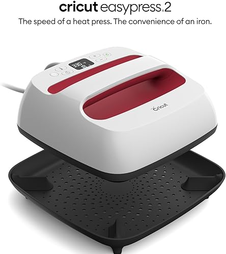 Miniatura 2 de Máquina de prensa térmica Cricut EasyPress 2 (23 x 23 cm), ideal para camisetas, bolsas de mano, almohadas, delantales y más, control preciso
