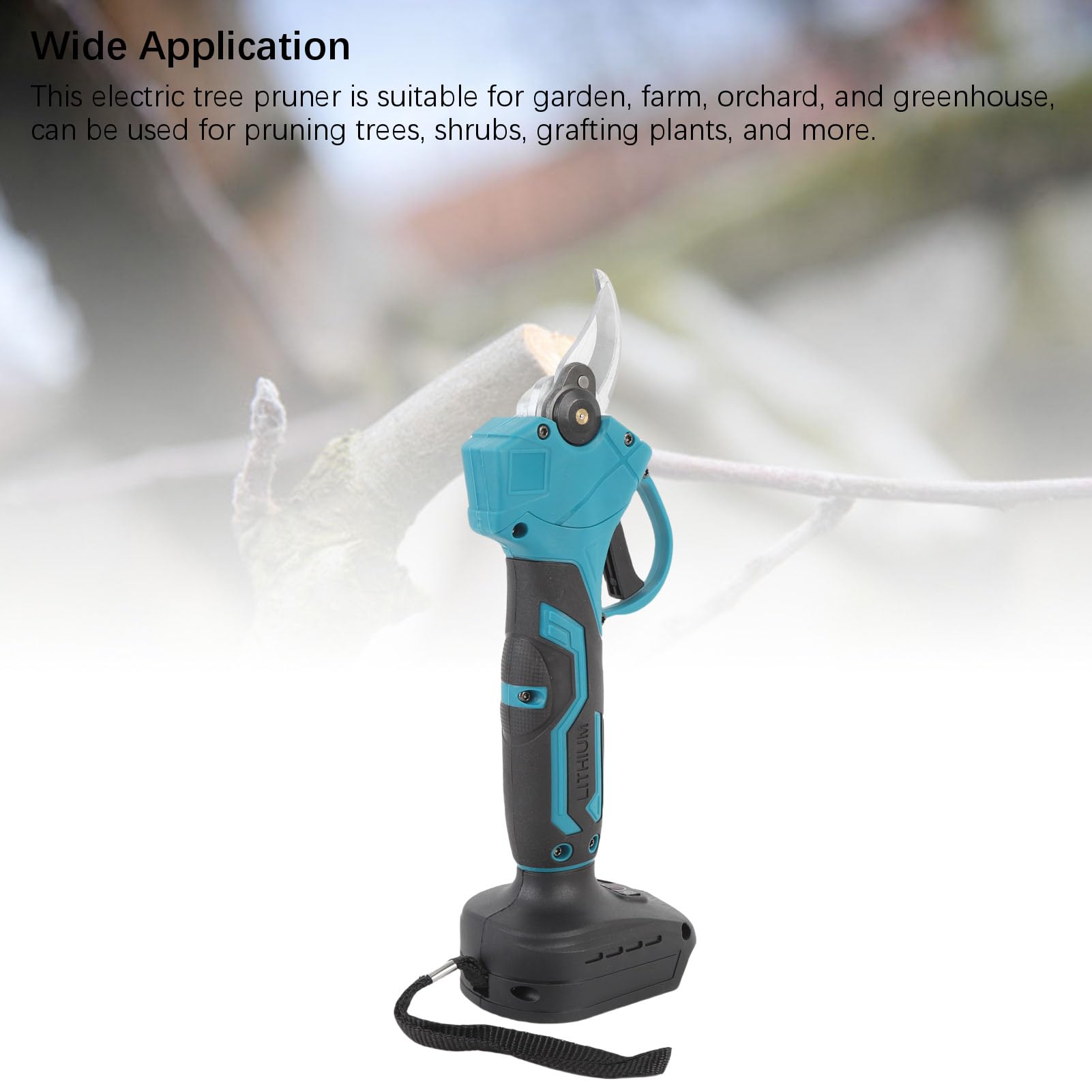 Potatore Elettrico a Batteria con Impugnatura Ergonomica per il Taglio Preciso di Rami da 38-50 Mm in Giardini e Frutteti