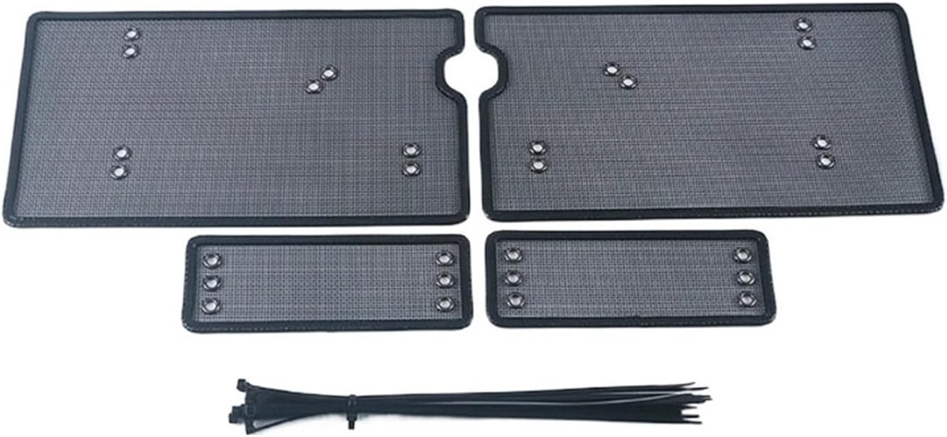 Plastic + Metal Front Grille Insect Screening Mesh Net Tank Engine Protect Cover Trim, for Hyundai, for Creta 2020-2022 Accessories Car Front Grille Bug Screen(With Camera Hole)