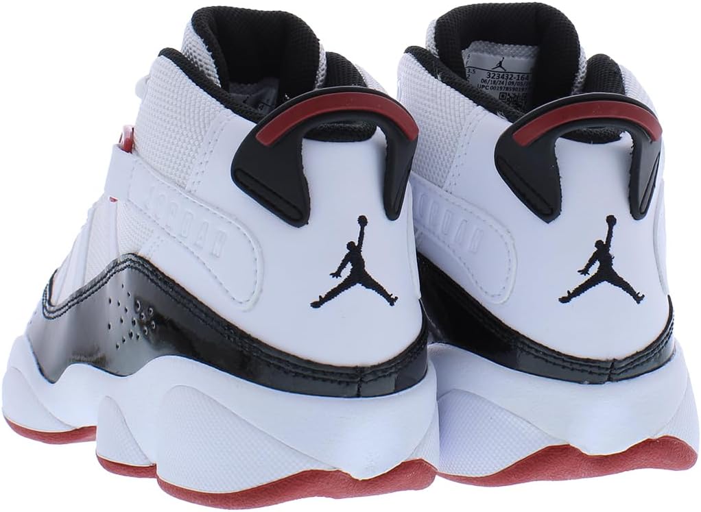 6 Rings Preschool Basketball Shoes (White/Black/Varsity Red) Size 11