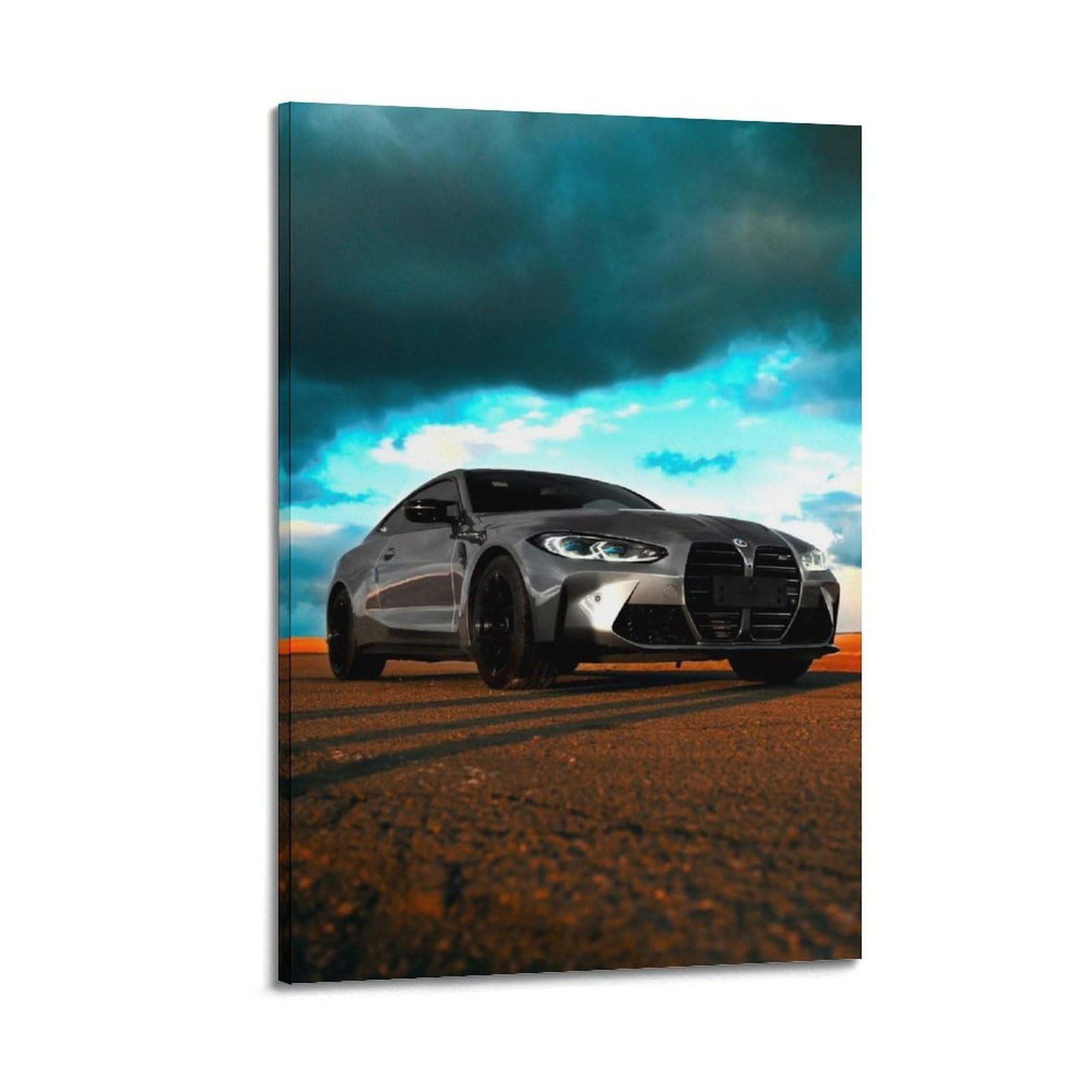 XKUGA Germany Supercar Drift Poster M4 Coupe G82 Racing Modern Decorative Canvas Prints - Ideal Wall Art for Family, Man Cave, Game Room, Boys & Girls Bedroom 20x30inch(50x75cm)