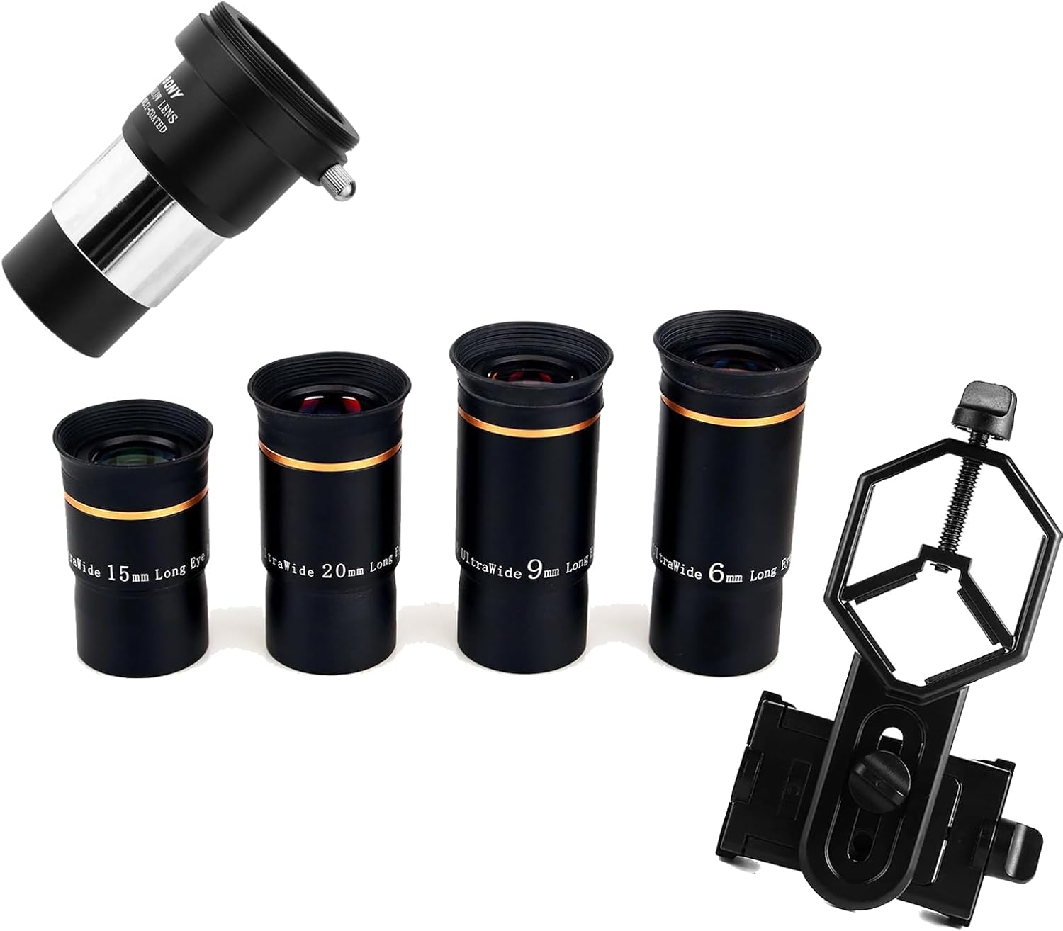 2x Barlow Lens SVBONY Telescope Eyepiece Bundle With 2X