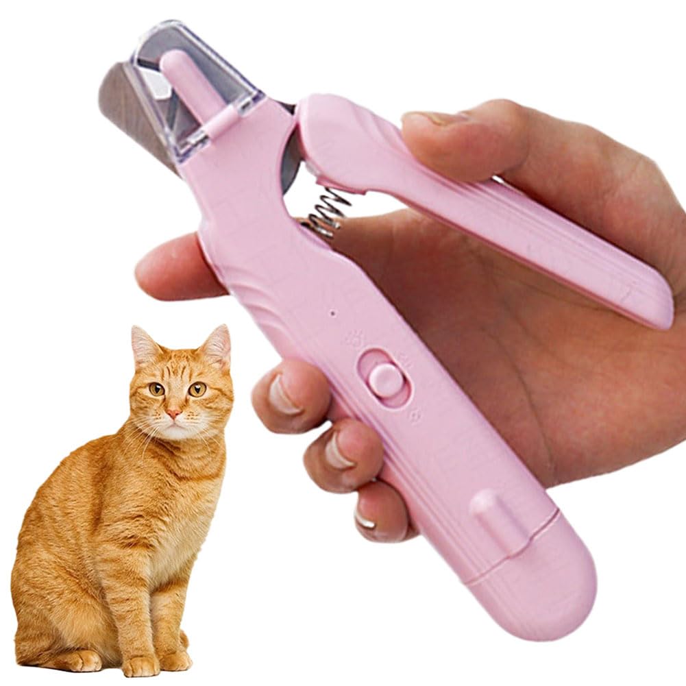 Coupe-Ongles Électrique pour Animaux avec LED Verrou de Sécurité Coupe-Ongles Universel pour Chats et Chiens