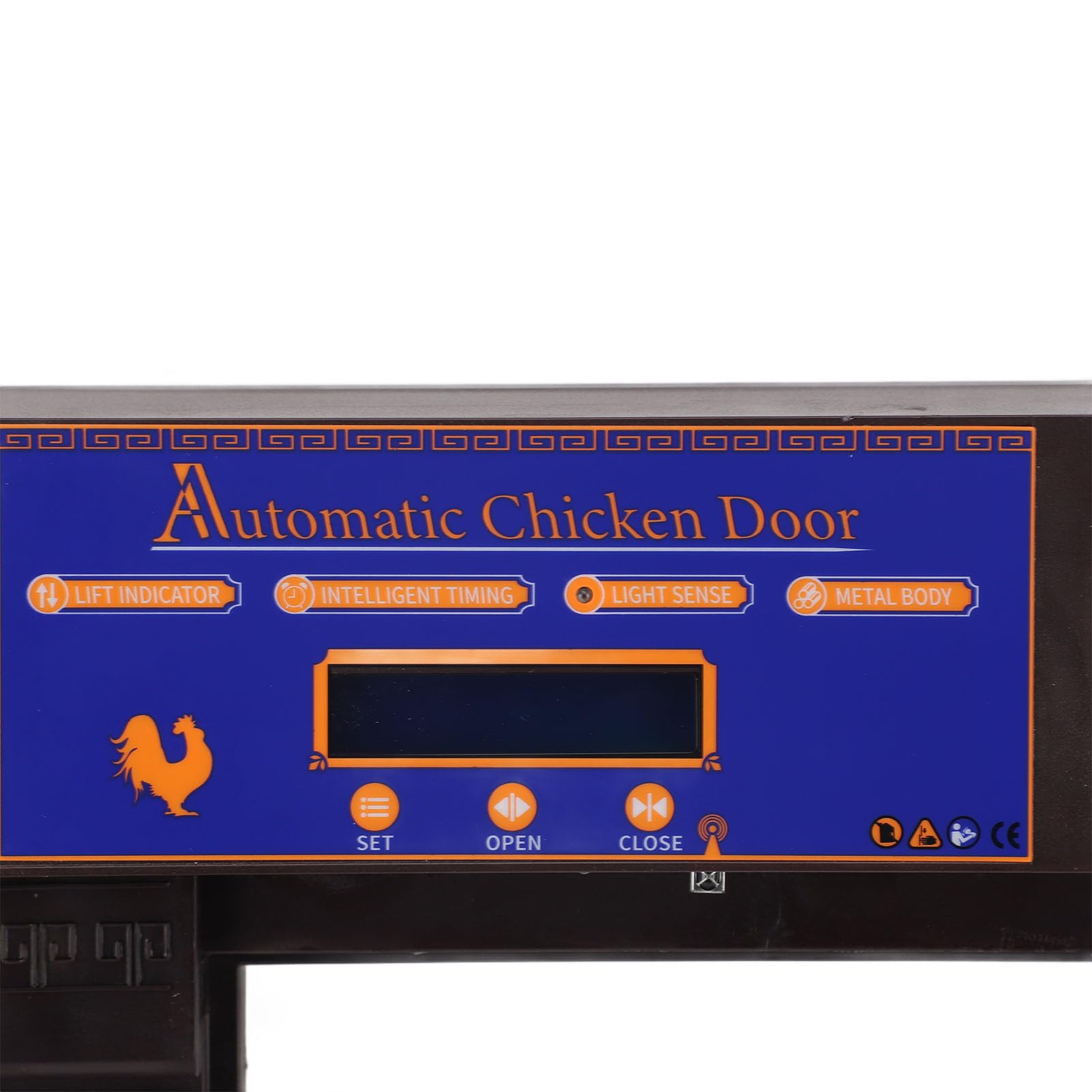 Control Remoto para Puerta de Gallinero, Alarma de Batería Baja, Sensor de Luz, Abridor de Puerta para Gallinero, Resistente a la Intemperie para Patio Trasero (Marron Oscuro)