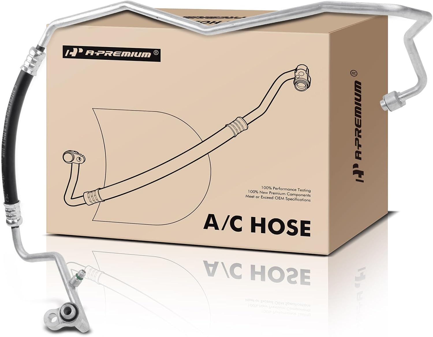 A-Premium A/C Discharge Line Hose Assembly Compatible with Jeep Commander, 2006 2007 2008, 5.7L, Petrol, with Rear Temperature Controls, Compressor to Condenser