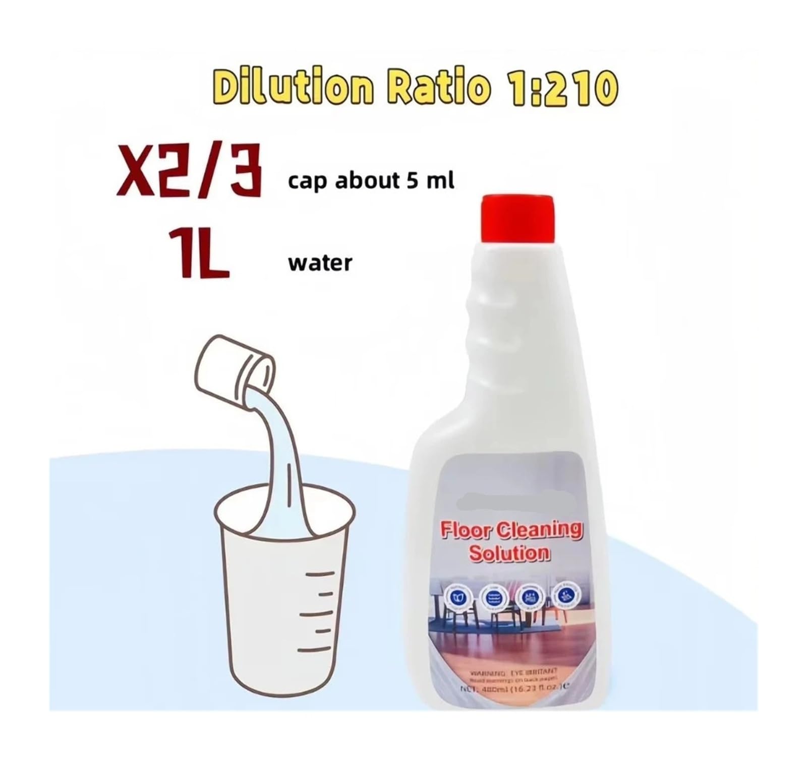 Bodenreinigungsflüssigkeit 480 Ml, Kompatibel Mit Roborock