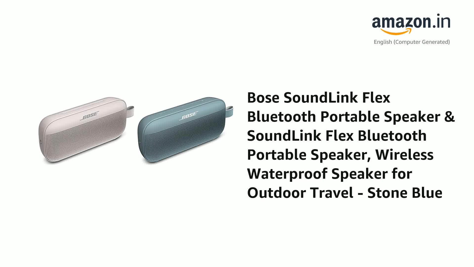 Bose Soundlink Flex Bluetooth 5 Watts Portable Speaker, Wireless