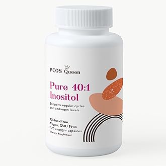 Pure 40:1 Inositol - Myo + D-Chiro Inositol Supplement - for Women with Fertility, Skin, & Menstrual Cycle Needs - 1 Bottle