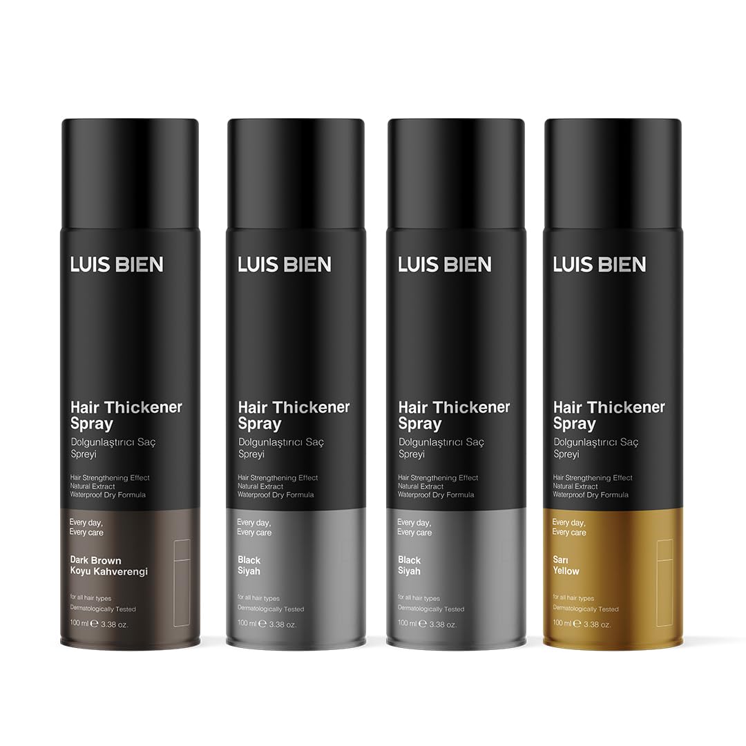 Luis Bien Spray Correcteur pour Cheveux Épaississant Anti-Calvitie Cheveux Denses 100 ml Noir
