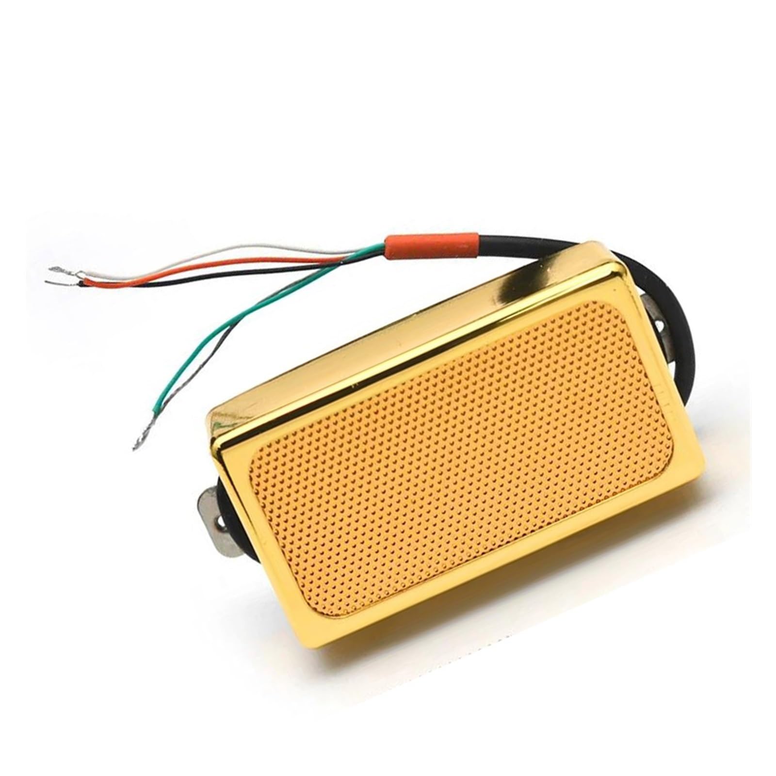 Przetwornik Gitary Elektrycznej Mosiężna Obudowa Alnico 5 Humbucker Gitarowy Z Metalową Siatką Top 4 Kabel Połączeniowy Cewki 7.5 K/15 K(Gold N B)