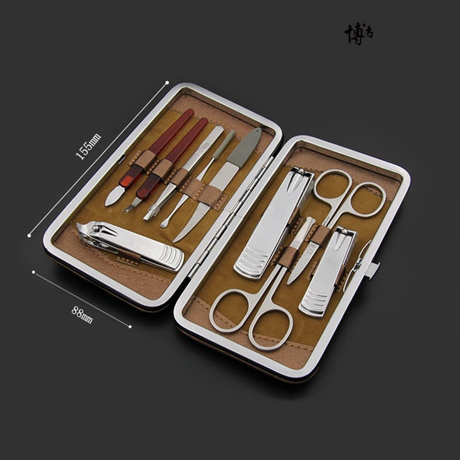 Sets y kits para manicura y pedicura Juego de manicura, kit de cortaúñas, 10 piezas de acero inoxidable, kit de cuidado de manicura profesional, herramientas personales portátiles for el cuidado de la